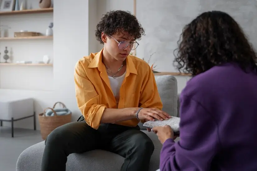 therapist consult their client about their depression